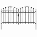 hegnslåge ASSEN dobbeltdør med buet top stål 300x175 cm