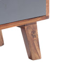 tv-bord 140x30x45 cm massivt træ grå