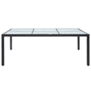 udendørs spisebord 200x150x74 cm polyrattan sort