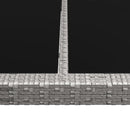 udendørs spisebord 200x150x74 cm polyrattan grå