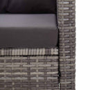topersoners havesofa med hynder 124 cm polyrattan grå