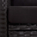 topersoners havesofa med hynder 124 cm polyrattan sort