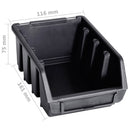 opbevaringsreol med vægpaneler 29 dele rød og sort