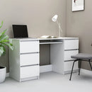 skrivebord 140x50x77 cm konstrueret træ hvid