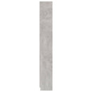 bogreol 60x24x175 cm 5 hylder konstrueret træ betongrå