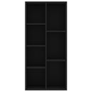 bogreol 50x25x106 cm konstrueret træ sort