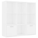 bogreol 98x30x98 cm konstrueret træ hvid