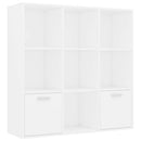 bogreol 98x30x98 cm konstrueret træ hvid