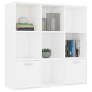 bogreol 98x30x98 cm konstrueret træ hvid