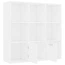 bogreol 98x30x98 cm konstrueret træ hvid