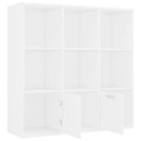 bogreol 98x30x98 cm konstrueret træ hvid
