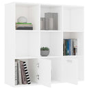 bogreol 98x30x98 cm konstrueret træ hvid