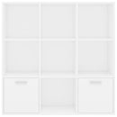 bogreol 98x30x98 cm konstrueret træ hvid