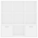 bogreol 98x30x98 cm konstrueret træ hvid