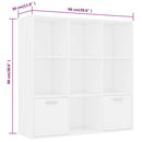 bogreol 98x30x98 cm konstrueret træ hvid