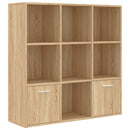 bogreol 98x30x98 cm konstrueret træ sonoma-eg