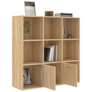 bogreol 98x30x98 cm konstrueret træ sonoma-eg