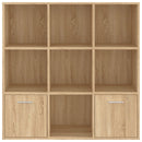 bogreol 98x30x98 cm konstrueret træ sonoma-eg