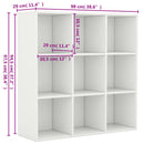 bogreol 98x29x97,5 cm konstrueret træ hvid