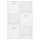 kontorreol 60x29,5x90 cm konstrueret træ hvid