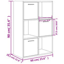kontorreol 60x29,5x90 cm konstrueret træ sonoma-eg