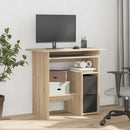 skrivebord 80x45x74 cm konstrueret træ sonoma-eg