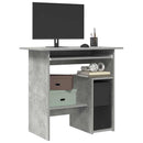skrivebord 80x45x74 cm konstrueret træ betongrå