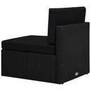 midtersæde til sofa polyrattan sort