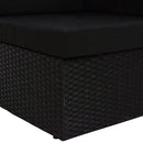 hjørnedel til sofa polyrattan sort