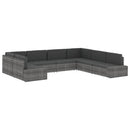 2-personers sofa modulær polyrattan brun