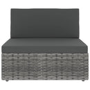 midtersæde til sofa polyrattan grå