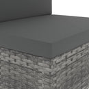 midtersæde til sofa polyrattan grå