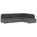 hjørnedel til sofa polyrattan grå