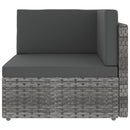 hjørnedel til sofa polyrattan grå