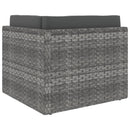 hjørnedel til sofa polyrattan grå