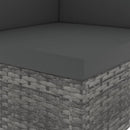 hjørnedel til sofa polyrattan grå