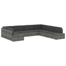 hjørnedel til sofa polyrattan grå