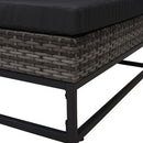 havesofasæt 5 dele med hynder polyrattan grå