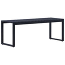havebænk 120,5 cm PS-plade sort