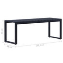 havebænk 120,5 cm PS-plade sort