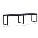 havebænk 180 cm PS-plade sort