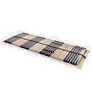 lamelbunde til seng 2 stk. 42 lameller 7 zoner 70 x 200 cm