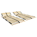 lamelbunde til seng 2 stk. 28 lameller 7 zoner 80 x 200 cm