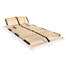 lamelbunde til seng 2 stk. 28 lameller 7 zoner 80 x 200 cm