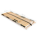 lamelbunde til seng 2 stk. 28 lameller 7 zoner 90 x 200 cm