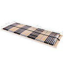 lamelbunde til seng 2 stk. 42 lameller 7 zoner 90 x 200 cm