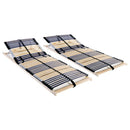 lamelbunde til seng 2 stk. 42 lameller 7 zoner 90 x 200 cm