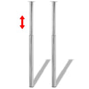 teleskopiske bordben 4 stk. 710 mm-1100 mm krom
