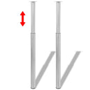 teleskopiske bordben 4 stk. rustfrit stål 710 mm-1100 mm