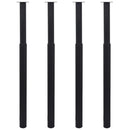 teleskopiske bordben 4 stk. 710 mm-1100 mm sort